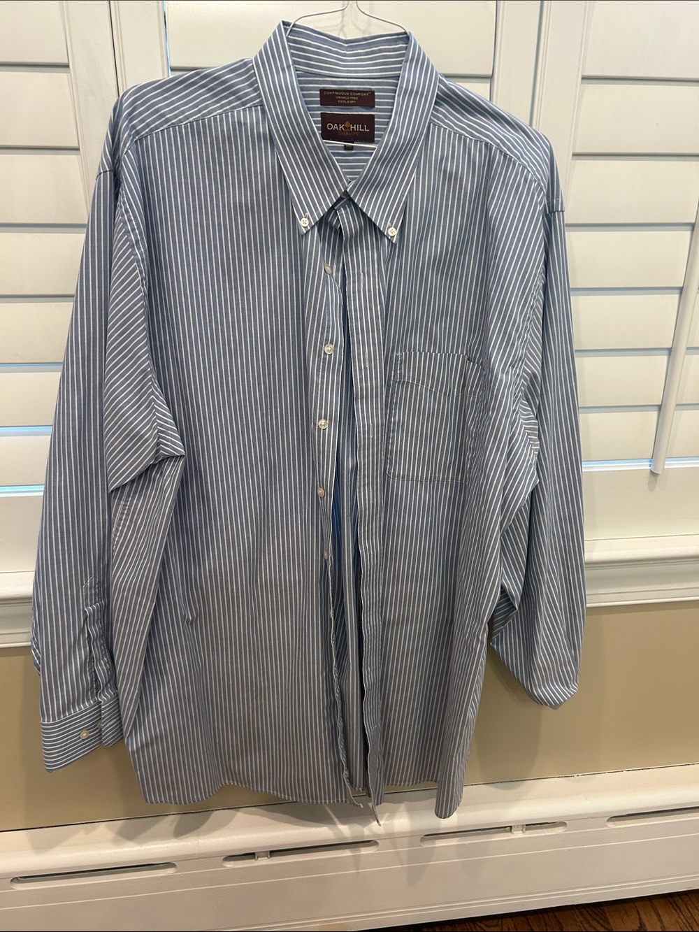 Oak Hill Blue Stripe Men’s Button-Down Shirt